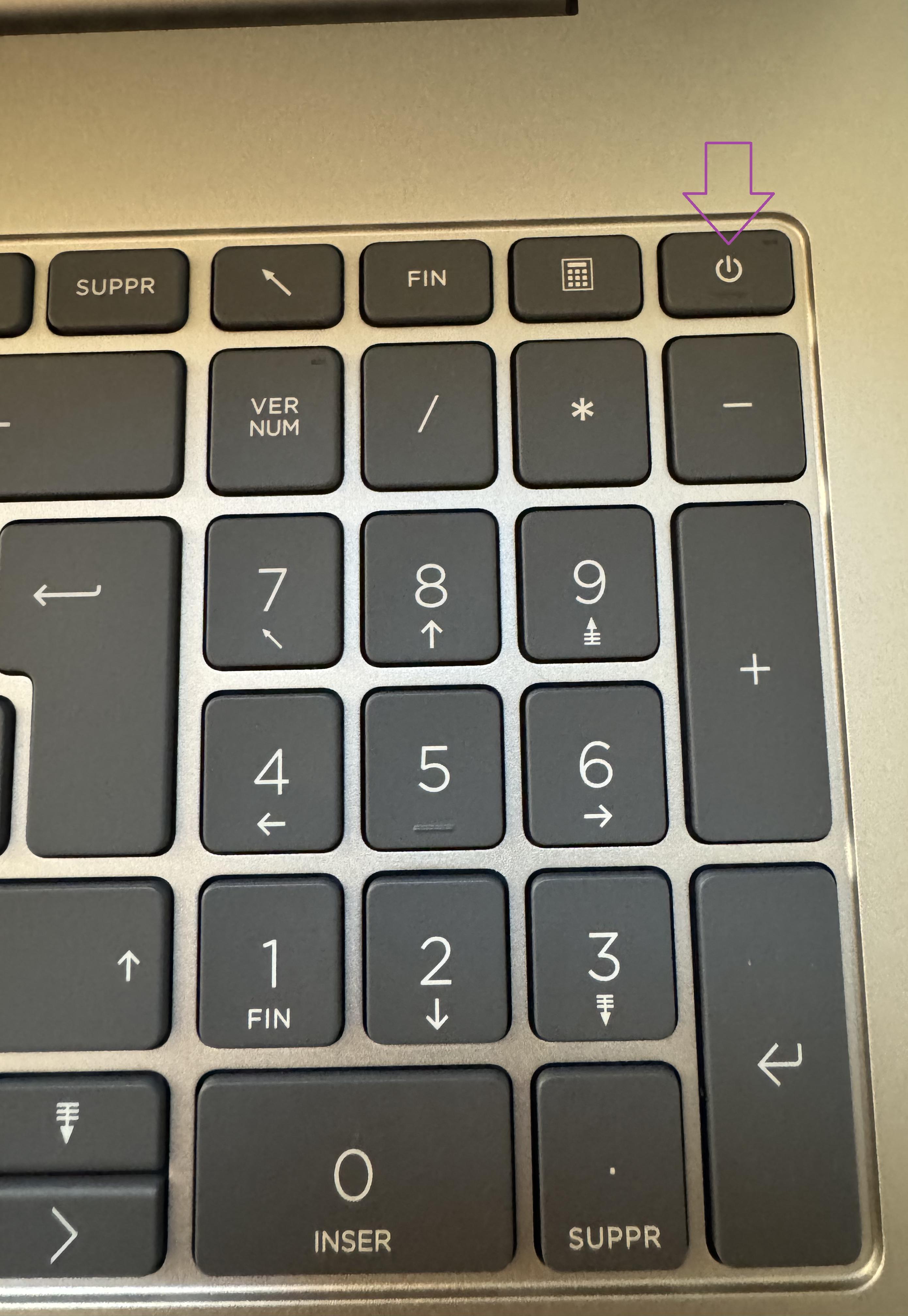 Ecran de demarrage BIOS HP