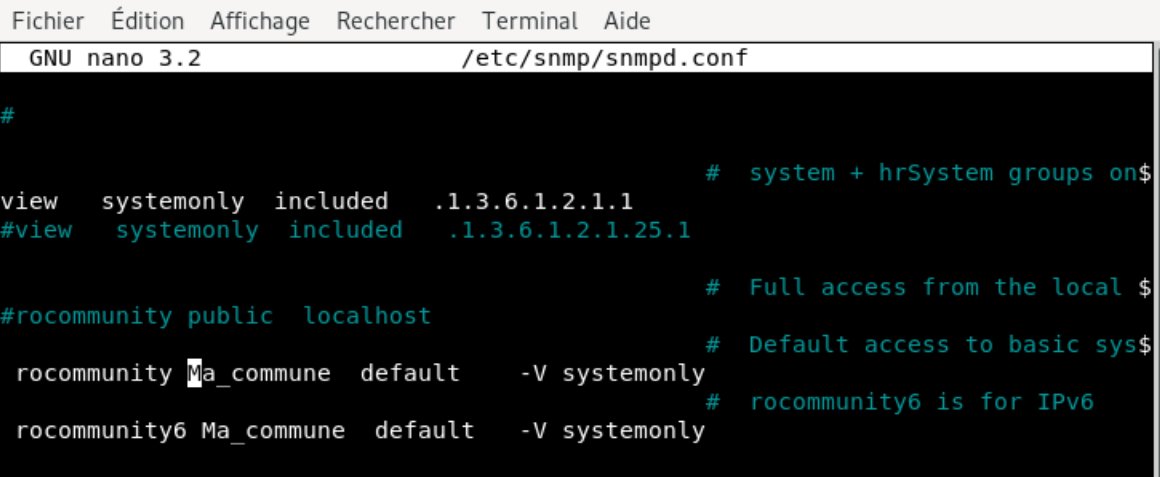 Modification de la communaute SNMP